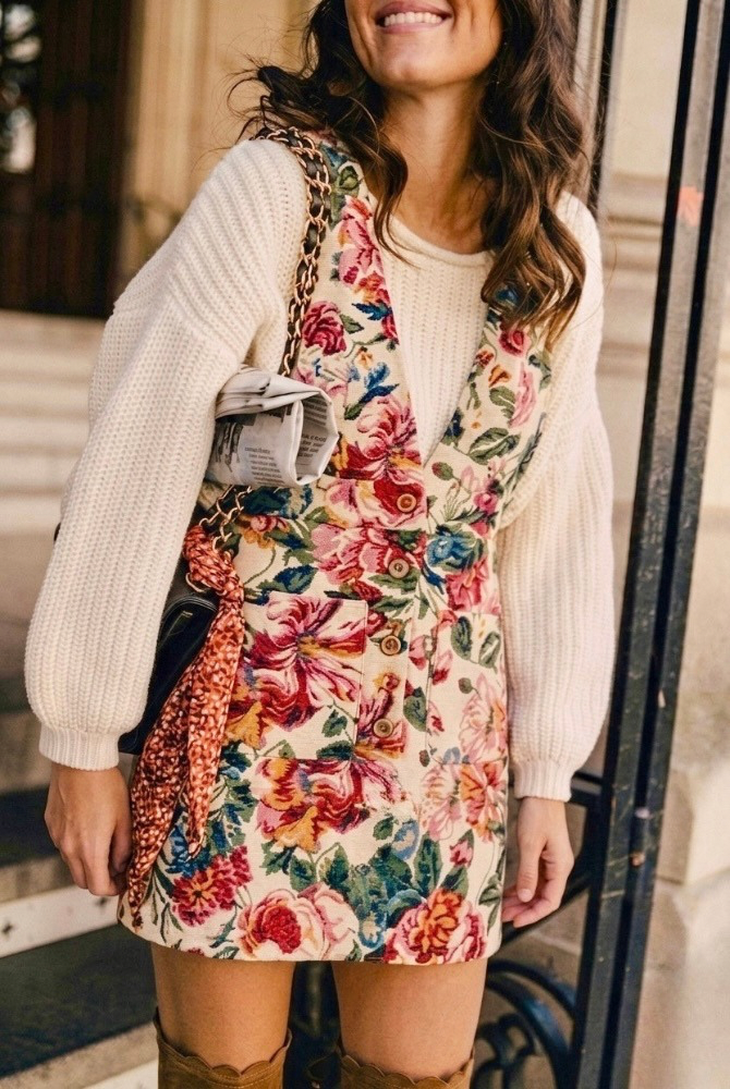 SALOPETE JACQUARD FLORAL