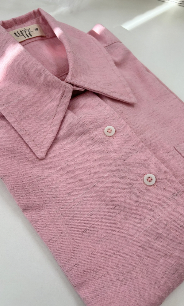 CAMISA LINHO ROSA BEBÊ