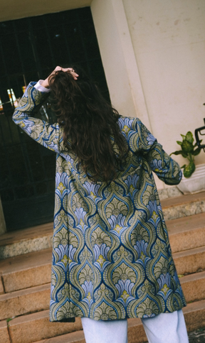 CASACO LONGO JACQUARD