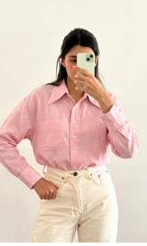 CAMISA LINHO ROSA BEBÊ
