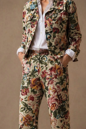 JAQUETA JACQUARD FLORAL