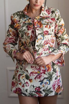 JAQUETA JACQUARD FLORAL